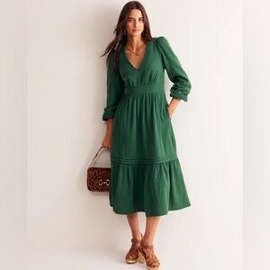 NWT Boden Eve Sleeved Double Cloth Dress